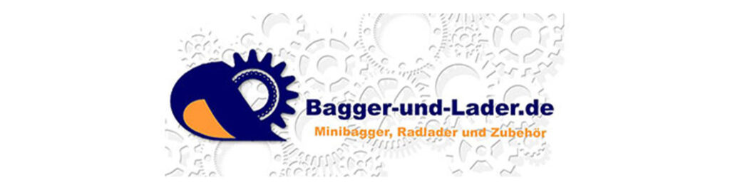 Bagger und lader Logo vor einem weissen Hintergrund